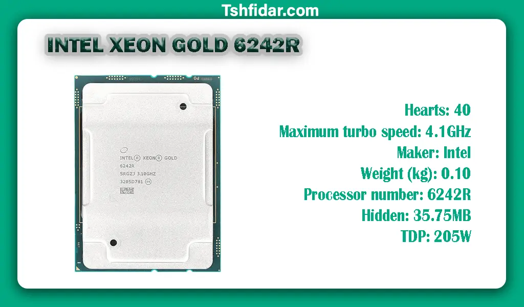 مشخصات intel xeon gold 6242r processor